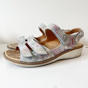 Ganter Sandals Womens Sz 8.5 39H Comfort Animal Skin Walking‎ Leather Support